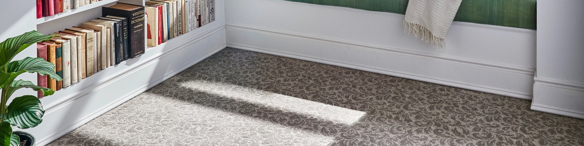 patterned carpet in bedroom